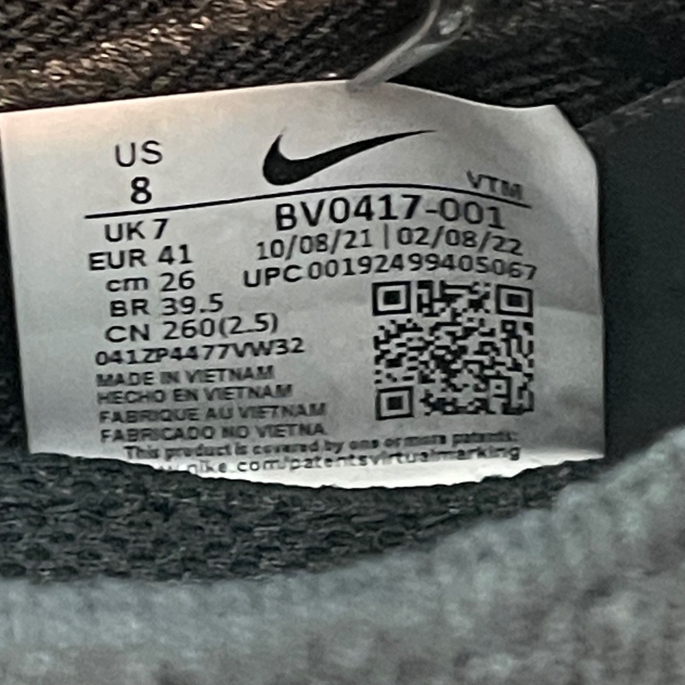 Nike Epic Phantom React Flyknit Mens 8 Black White Slip On Athletic Shoes BV0417 - Picture 7 of 9